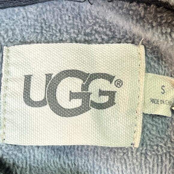 Ugg Cropped Hoodie Sweatshirt Women's Small Gray Active Neutral Raw Hem & Cuffs - Picture 5 of 11